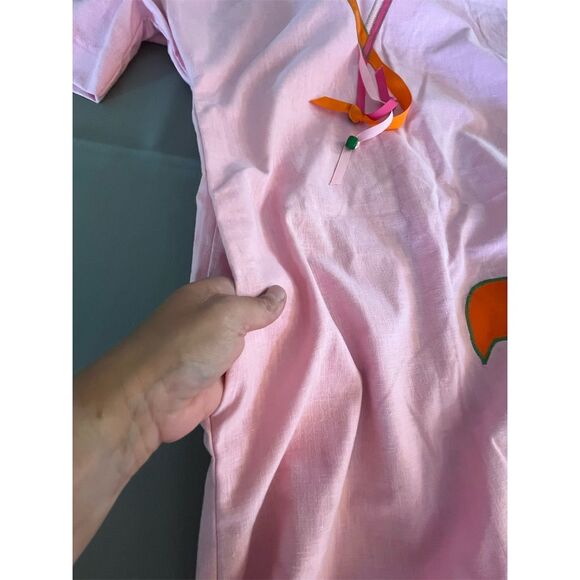 Patchworks Women's Pink Patchworks Parrot‎ Appliqué Midi Dress S - Picture 8 of 9